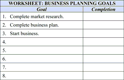 Click to Download Business Planning Goals